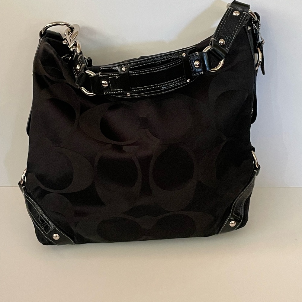 Black monogram Coach bag